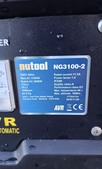 Gerador nutool 3100W Pegões • OLX.pt