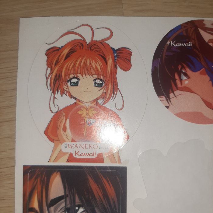 Stare naklejki anime z gazetki Kawaii