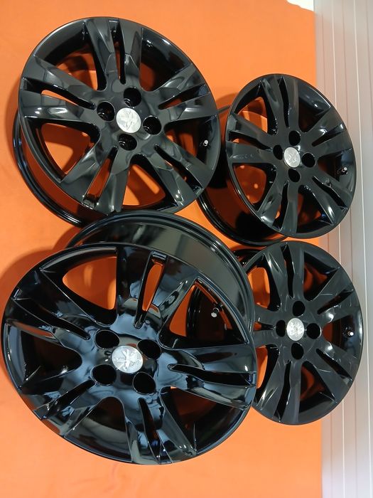 Felgi aluminiowe 17 'rozstaw 4x108 Peugeot OE -czarny połysk -