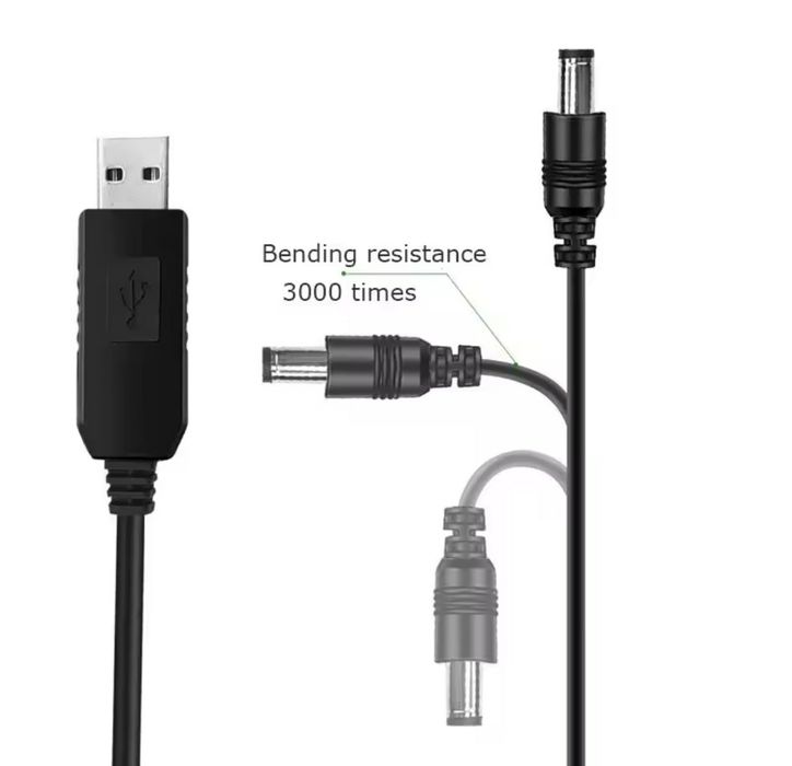 Кабель питания для Wi-Fi роутера USB с 5V на 9V/12V с переключателем