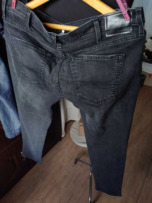 Джинсы Hollister jeans USA w36 stretch dark grey.