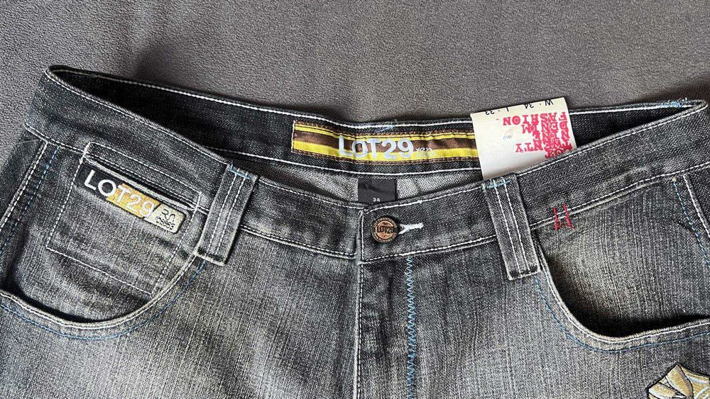 Spodnie LOT29 z USA luźne spodnie skate 34 haftowane