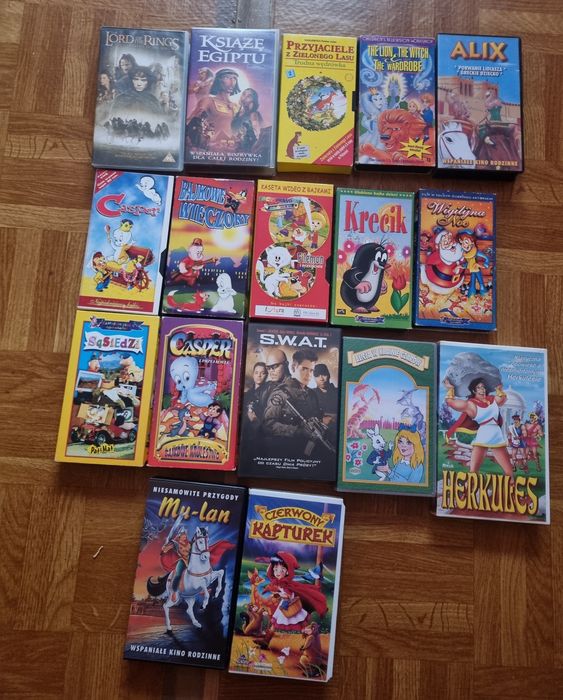 Kasety vhs bajki I film