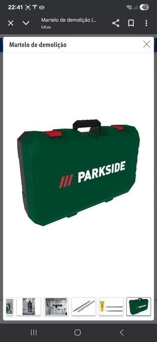 Martelo de demolição 1300W parkside