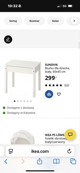 Krzesełko i biurko dla dzieci IKEA