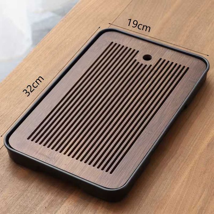 Новая Чабань чайный поднос столик из бамбука с поддоном