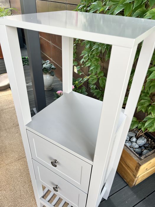 Szara szafka łazienkowa Castorama 40x120