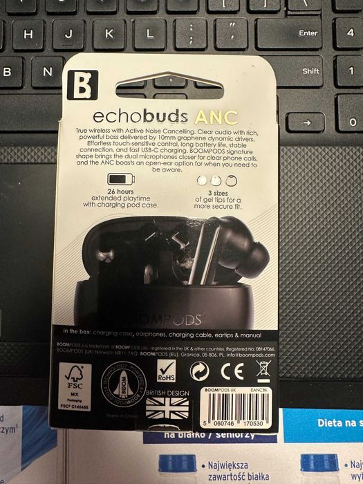 Słuchawki bluethoot Boompods Echobuds