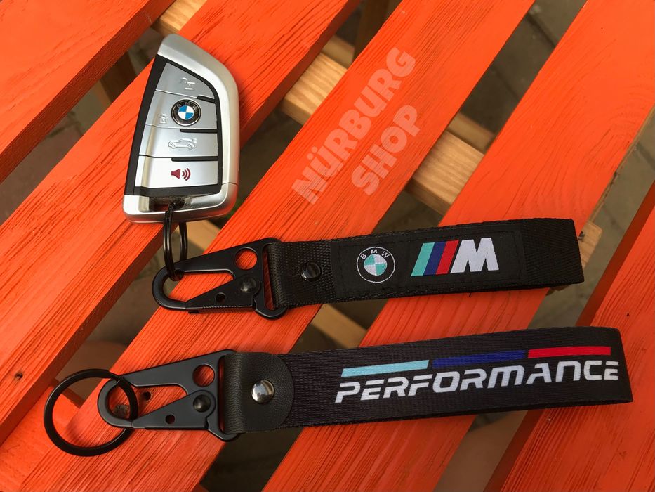 Брелок текстильный на ключ BMW M Performance с карабином