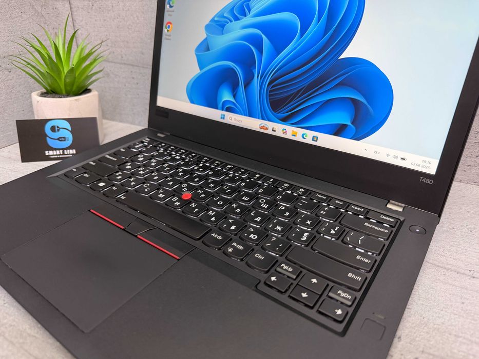 Стильний ноутбук Lenovo T480/i5-8250u/8 ddr4/14” FullHD ips/250gb ssd