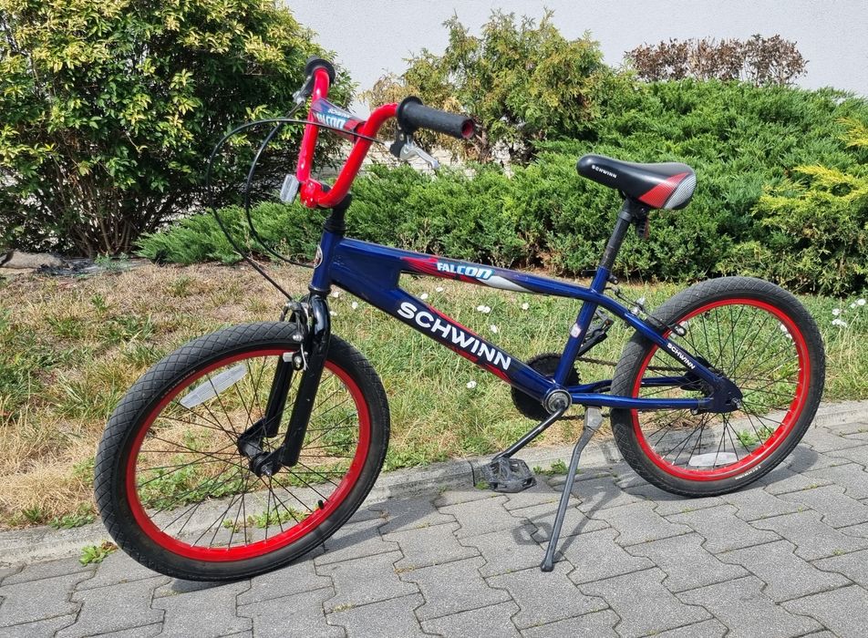 Rower BMX Schwinn Falcon 20" – granatowo-czerwony, sprawny