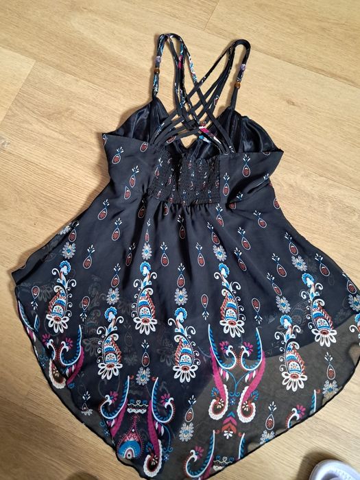 Bluzka top r.36/S asymetryczna lato tiulowa George
