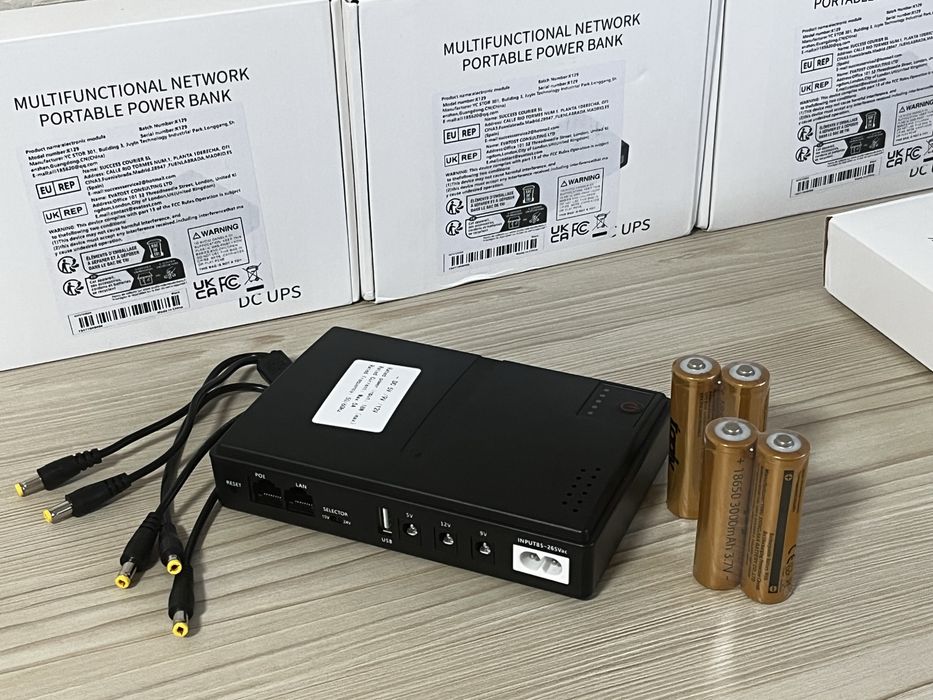 ДБЖ Безперебійники для роутера UPS 12000 mAh (4x3000 mAh)