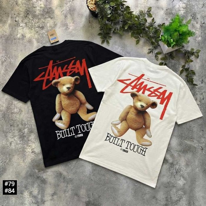 Чорна / Біла Нова Футболка Stussy Fuzzy Dice Yellow / XS-XXL