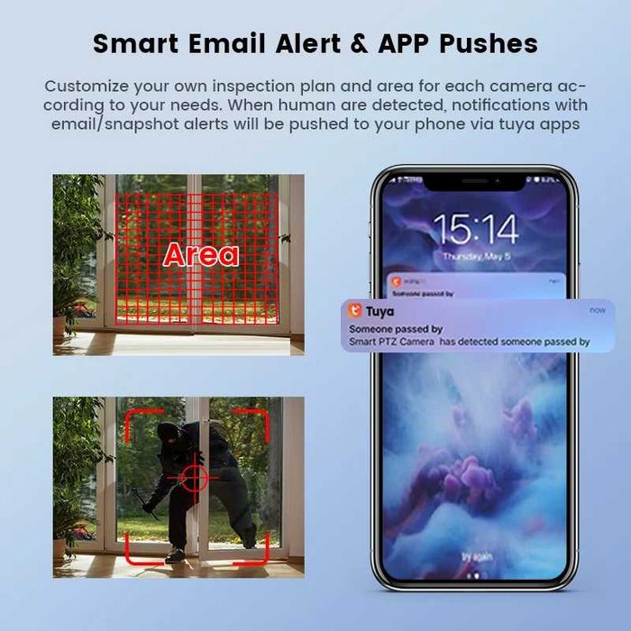 CCTV TUYA Sistema Vídeo Vigilância NVR + 4 Câmaras HD WiFi (NOVO)