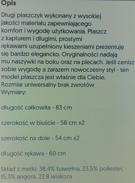 Płaszcze Miś alpaka