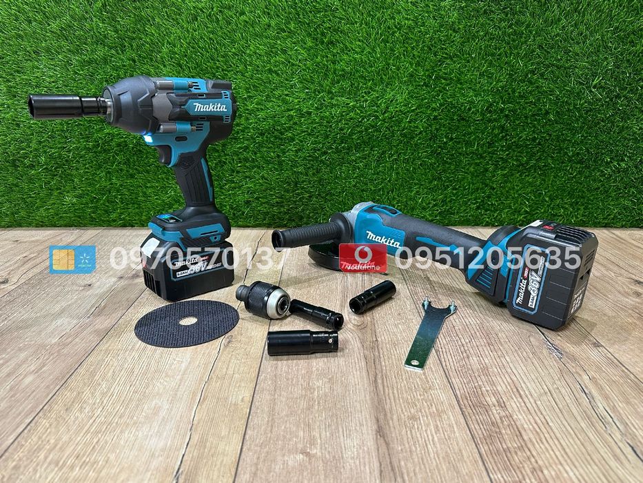 Набір акумуляторний Makita Болгарка DGA504BL Гайковерт DTW850BL 36V9Ah