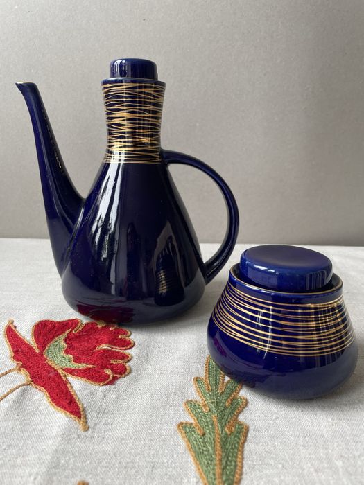 Cukiernica i dzbanek serwis Kajtek PRL