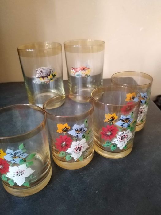 Szklanki kieliszki lata 80 te
