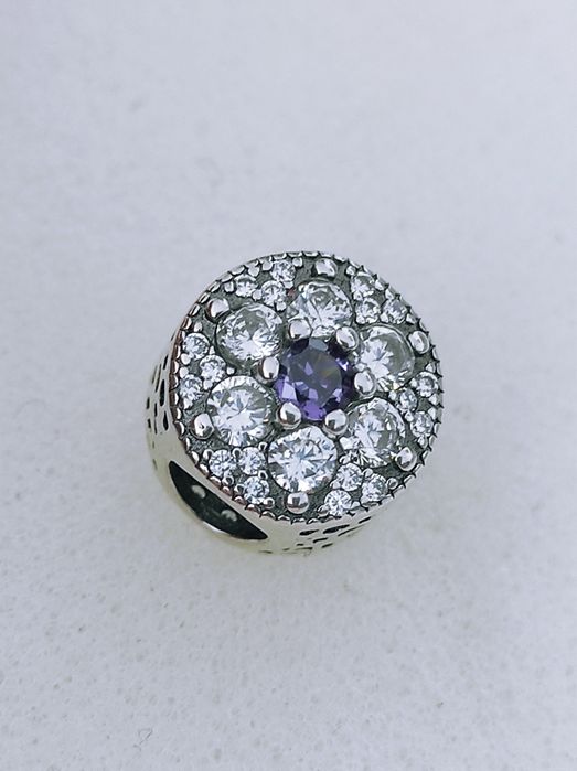 Charm's kwiatek zawieszka koralik s 925