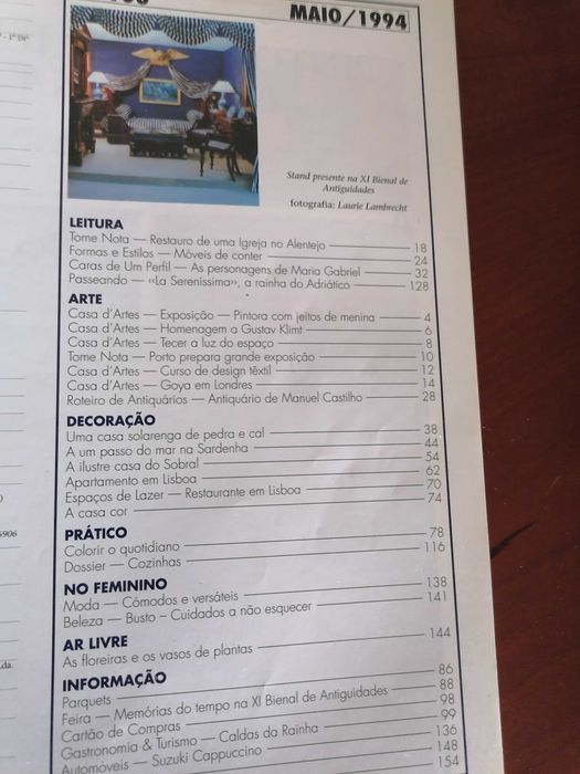 Revista Antiga de decoração (maio 1994)