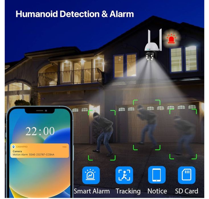 Kamera monitoringowa zewnętrzna WLAN, PTZ WLAN IP SV3C