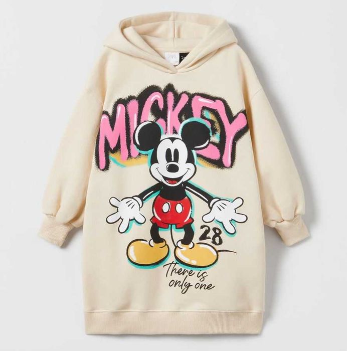 ZARA Bluza Sukienka Myszka Miki Disney Mickey Mouse - 128 cm