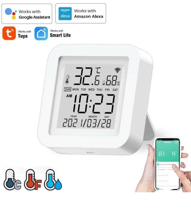 WiFi метео станція термометр - гігрометр з підтримкою Tuya