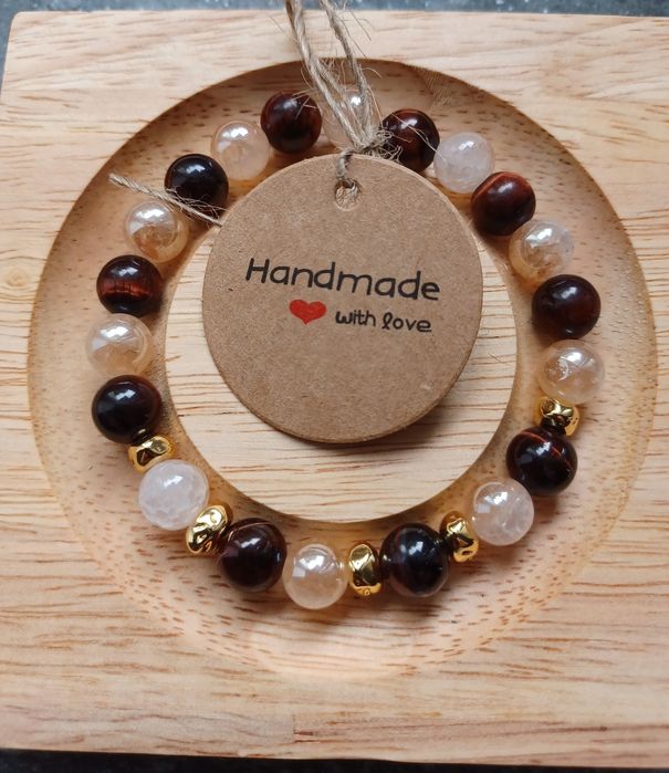 Bransoletki 2w1 z kamienia naturalnego Handmade