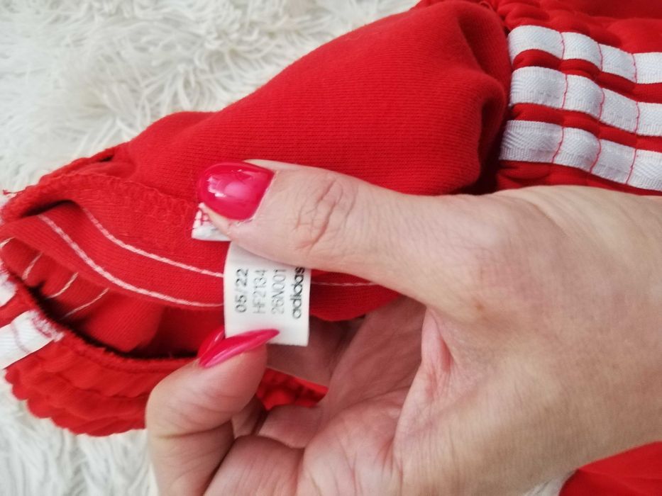 spodnie dresowe ADIDAS s 36 czerwone jak nowe