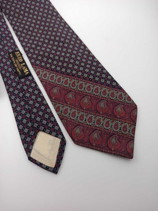 Yves Saint Laurent jedwabny krawat paisley ysl13