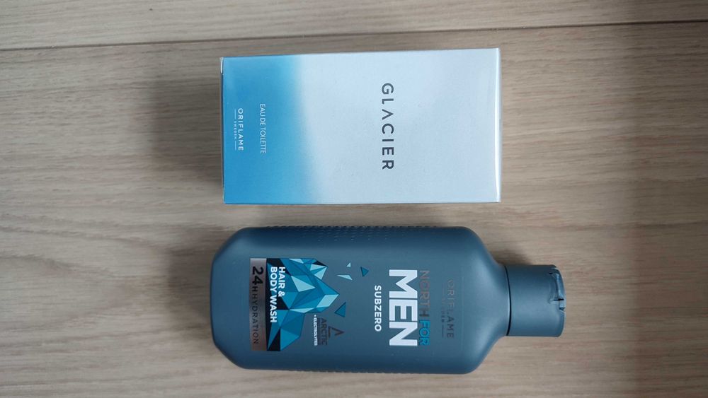 Zestaw Glacier i żel do ciała North for men Subzero Oriflame prezent