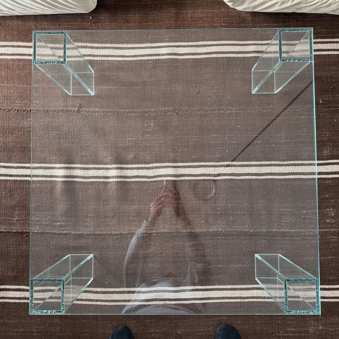 Mesa de Centro Kave Home - Vidro Temperado 85x85