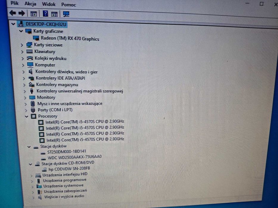 Komputer do Gier, Intel Core i5-4570S, 12GB RAM, 500GB, RADEON RX 470