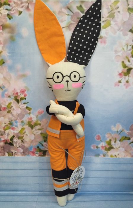 Komplet króliki tilda bawełna rękodzieło zestaw 2 sztuk