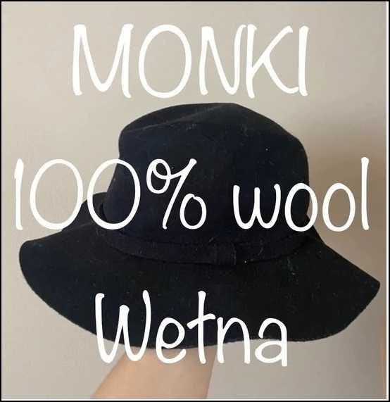 Monki kapelusz damski welniany