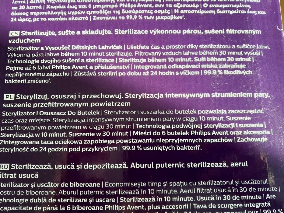 avent  scf 293 używany Elektryczny sterylizator i suszarka do butelek