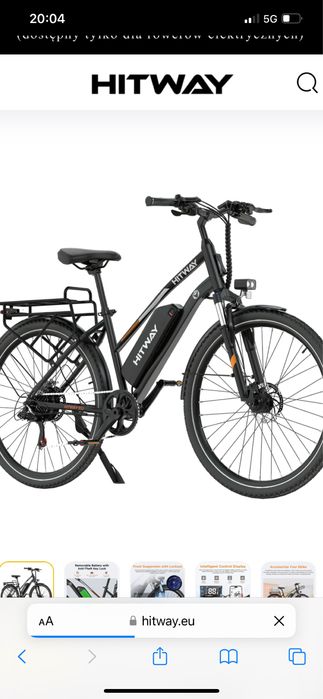 Rower elektryczny HITWAY 36V 13Ah koła 28 calowe