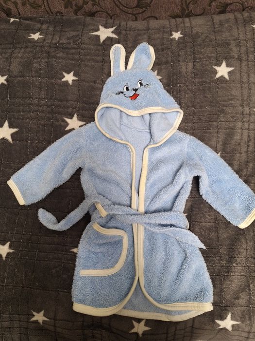 Мягкий и пушистый халатик детский 1-2-3 года.