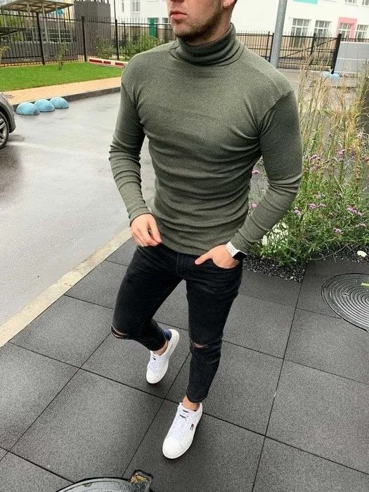 Гольф мужской теплый в цветах с начесом  44,46,48,50,52,54,56,58.