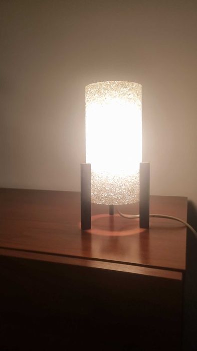 Lampka stołowa Space Age Rakieta design PRL lata 70 Czechosłowacja