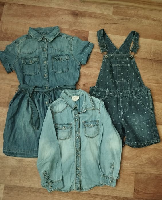 Джинсовый комбинезон, платье,рубашка,школьная форма, для черлидин