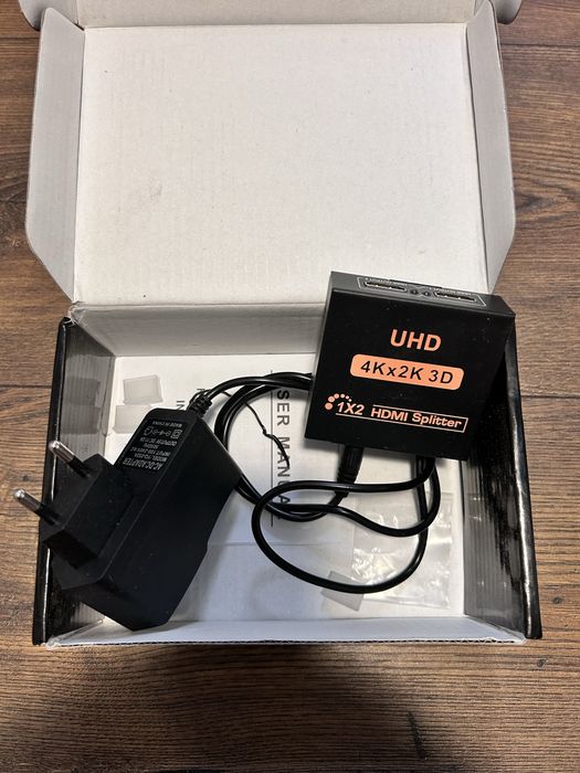 Новий HDMI сплітер 1x2 Splitter 4Kx2K UHD 3D — Повний комплект