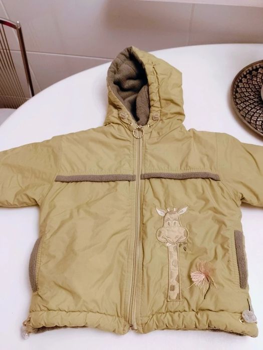 Ciepła kurtka zimowa z kapturem żyrafa Janmar
