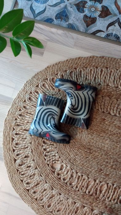 Kalosze buty wodoodporne przeciwdeszczowe gumiaki gumiaczki zebra zebr