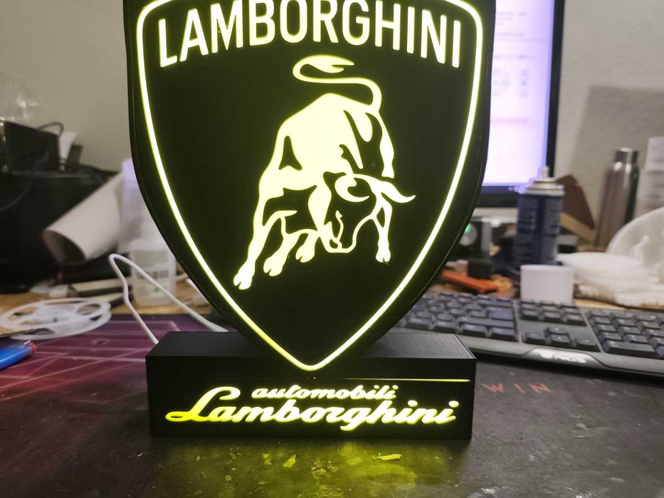 Lightbox Luminaria decorativa Lamborghini
