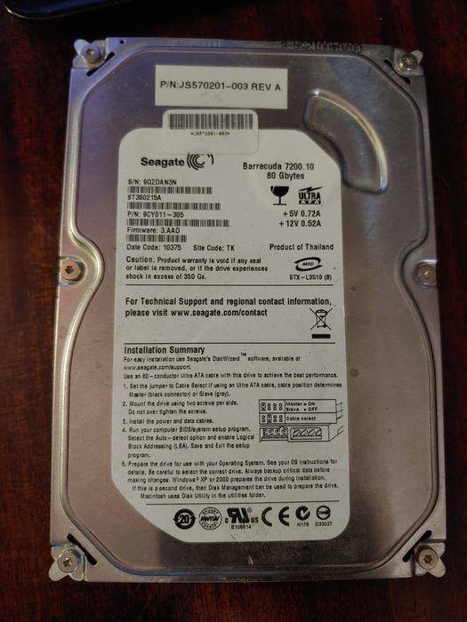 Dysk ATA Seagate ST380215A