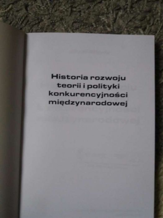 Historia rozwoju teorii i polityki konkurencyjności międzynarodowej