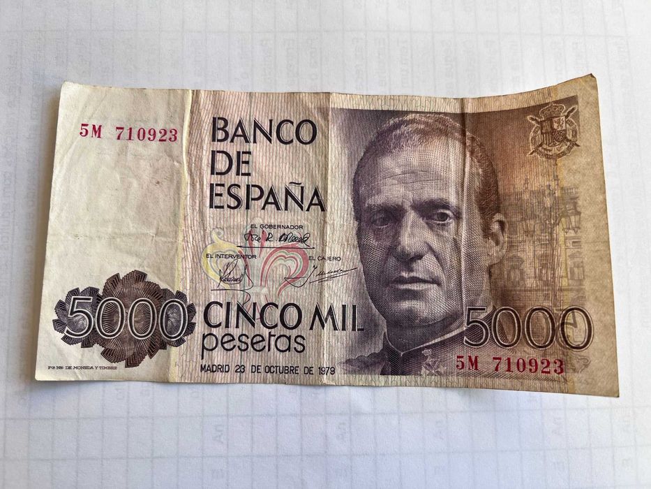 Nota 5000 Pesetas 1978 Banco de Espanha