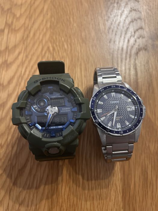 Zestaw dwoch zegarkow uzywanych casio orginalmych. G-schock.